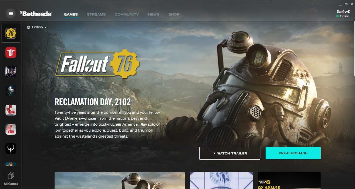 Bethesda учетная запись создать. Fallout 76 Launcher. Bethesda игры. Fallout 76 Bethesda лаунчер. Фоллаут 76 предзаказ.